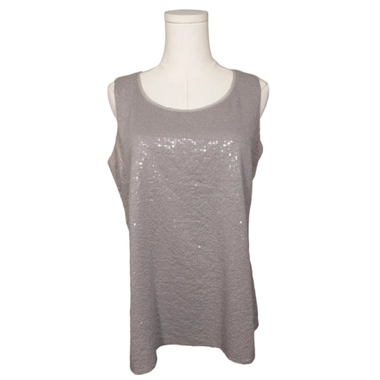 Coldwater Creek Sequin Front Tank (L)