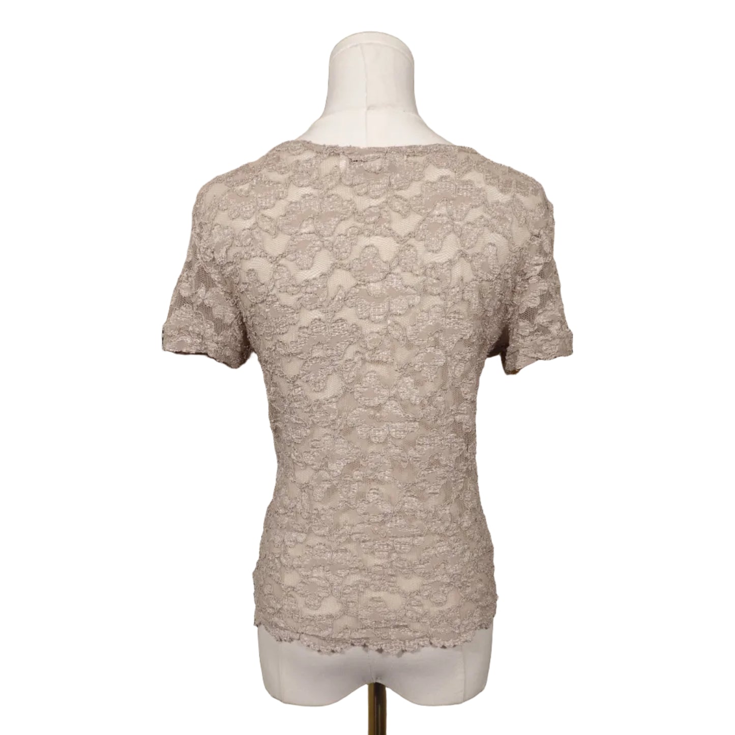 Kay Celine Taupe Lace Top (2)