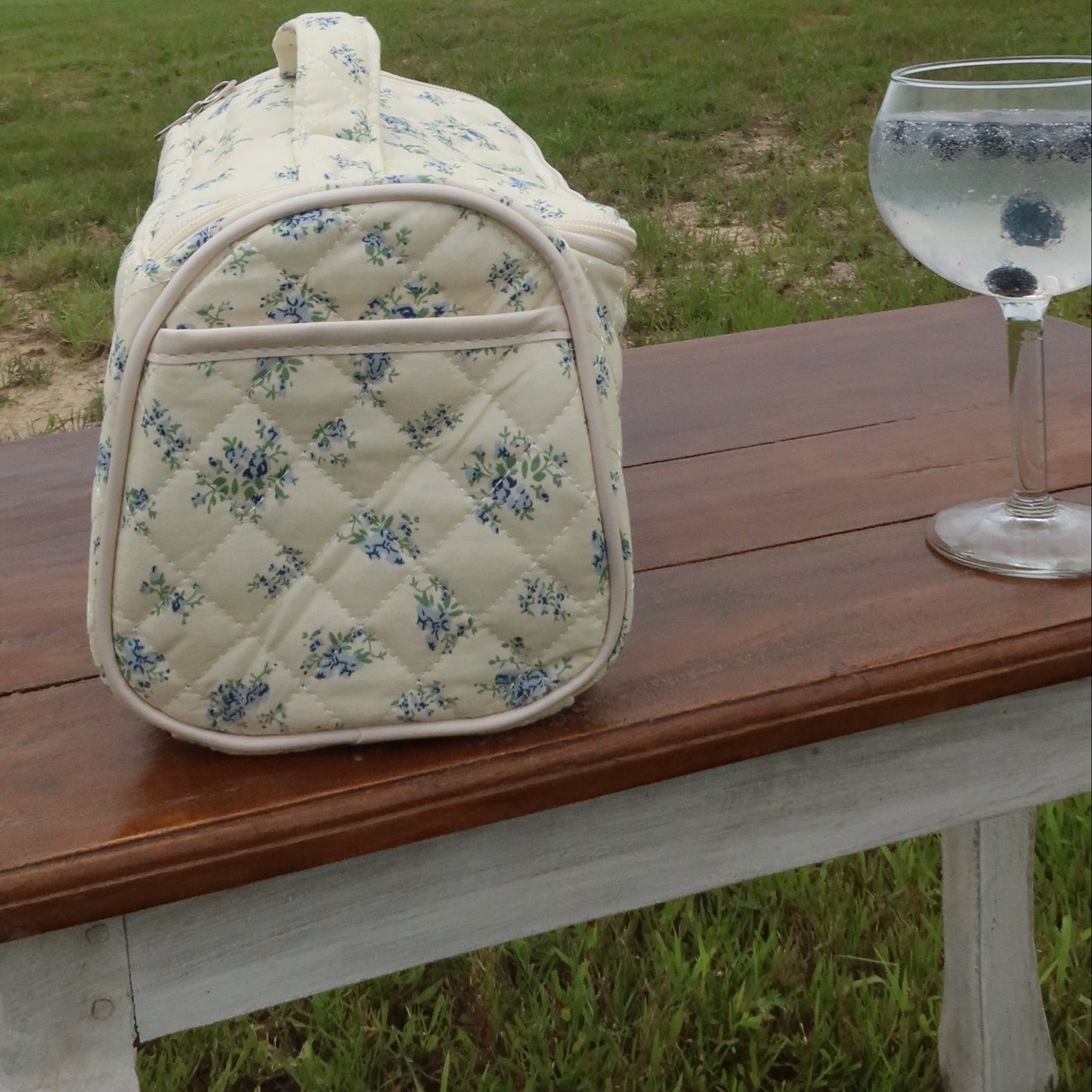 Bluebell Quilted Cosmetic Bag