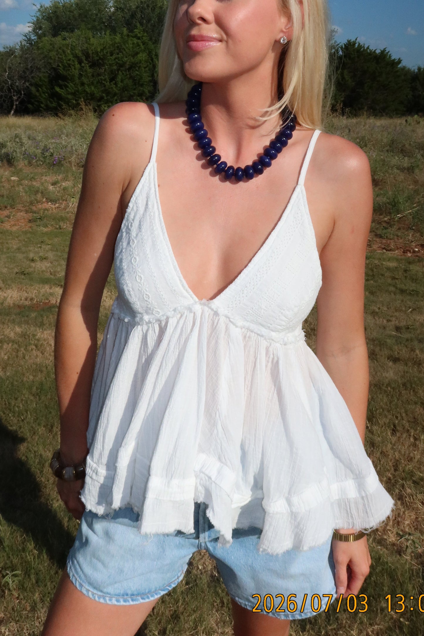 Gauze Cami Top