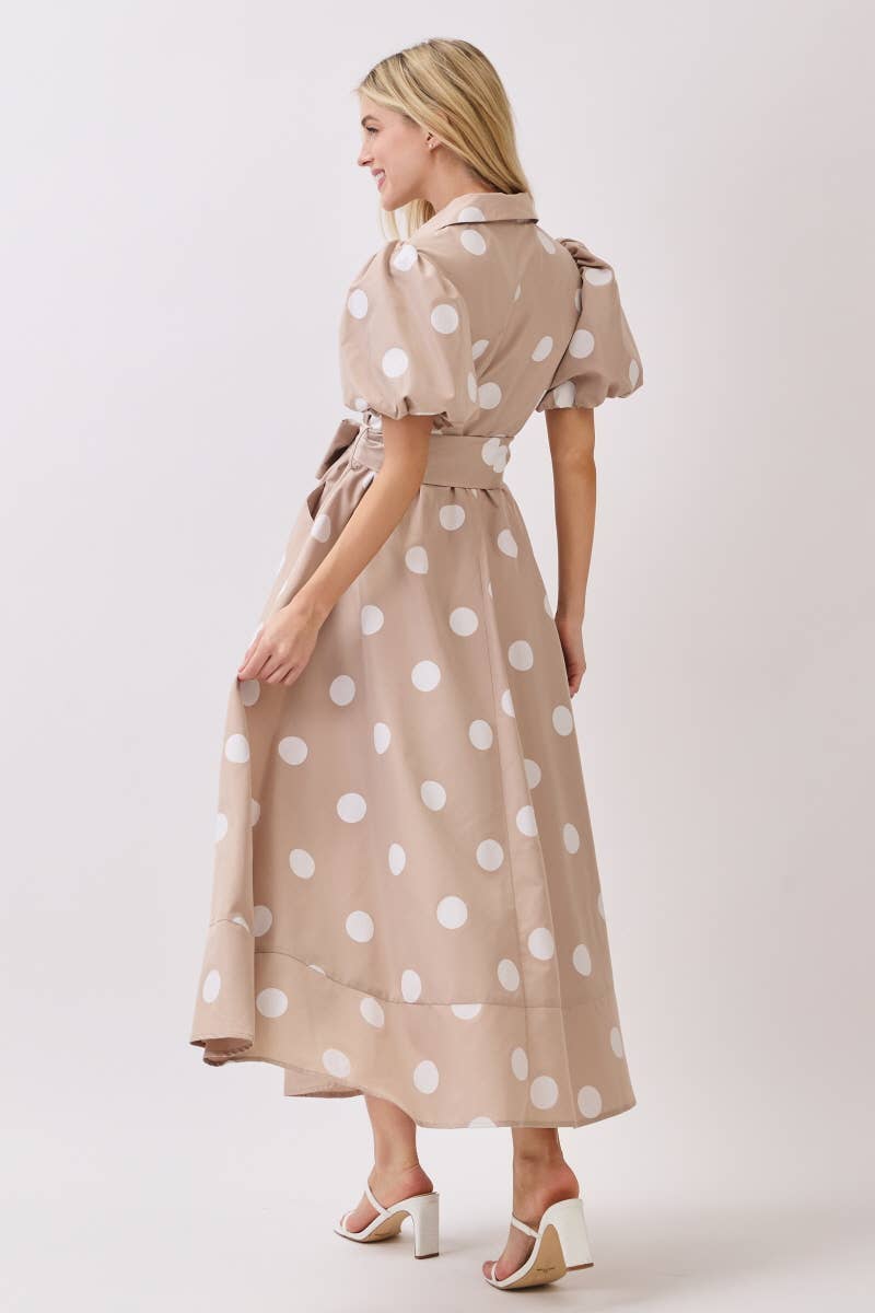 PREORDER Champagne Dot Maxi Dress