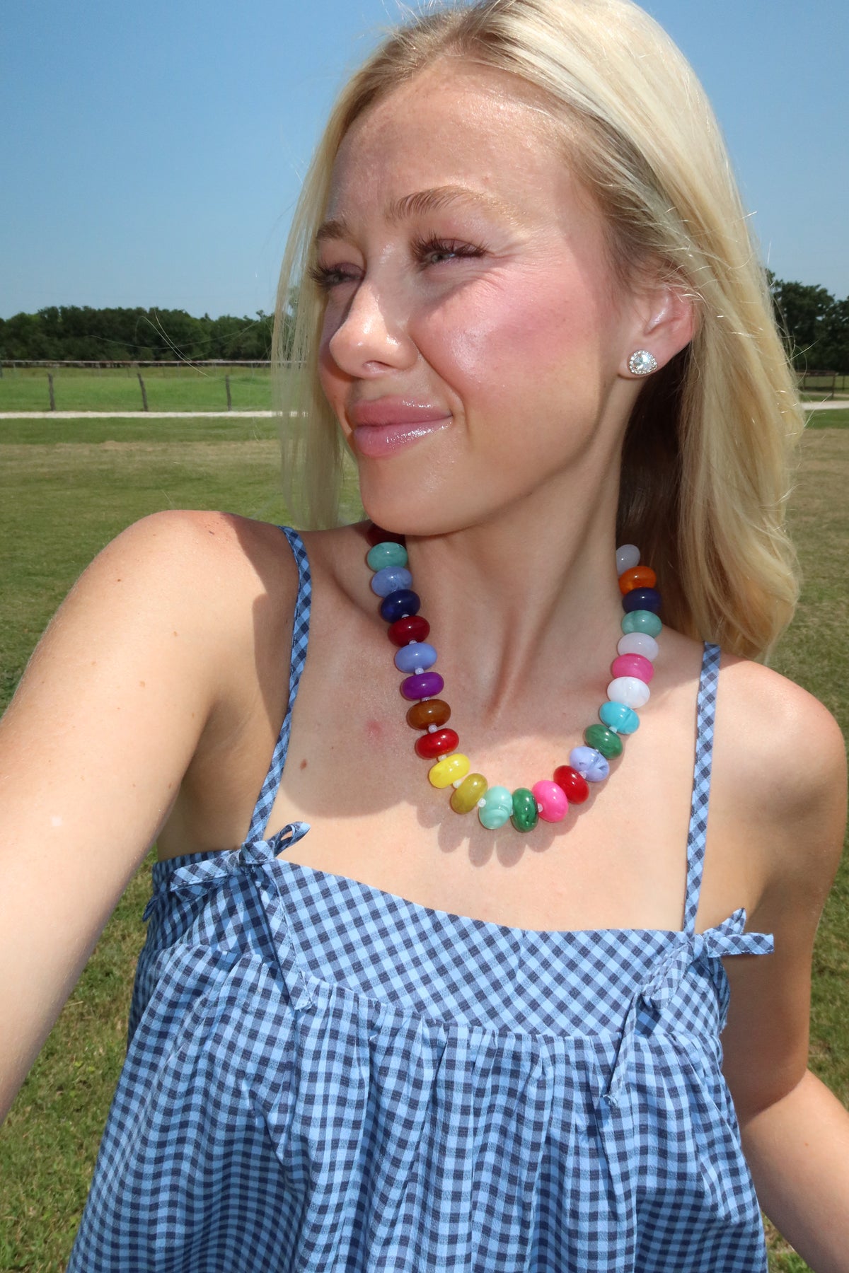 Bailey Chunky Beaded Necklace- Multi
