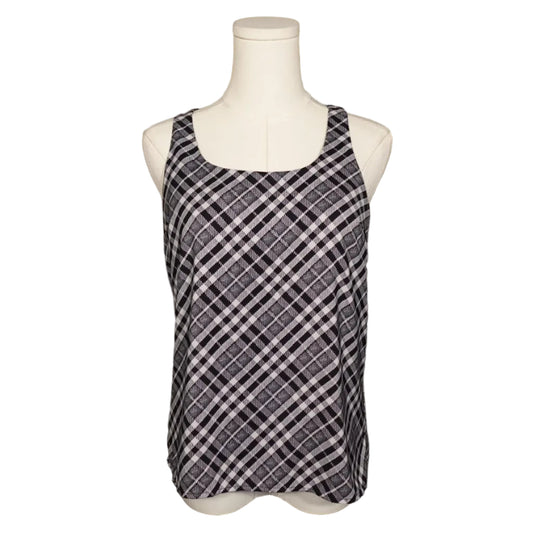 Express Black & White Plaid Racerback Tank (XS)