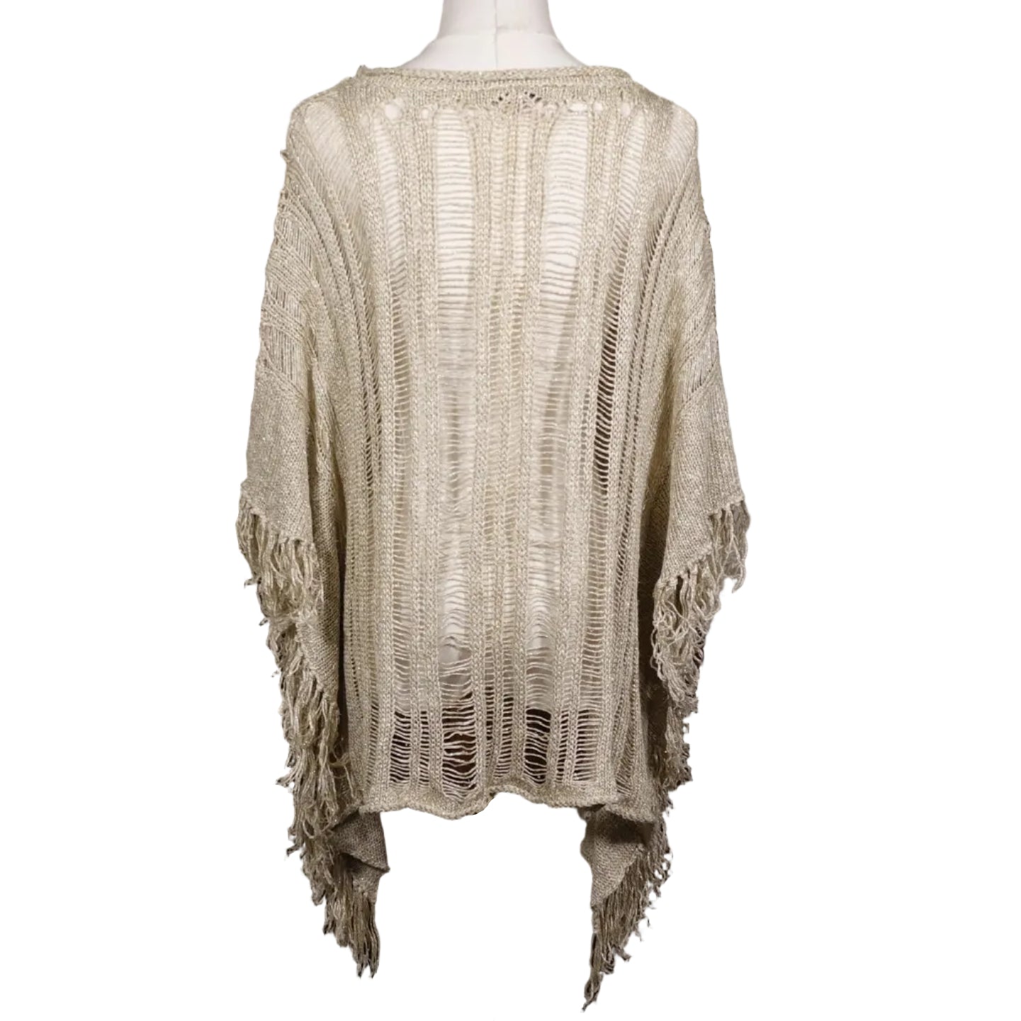 Calypso St. Barth Metallic Knit Poncho-O/S