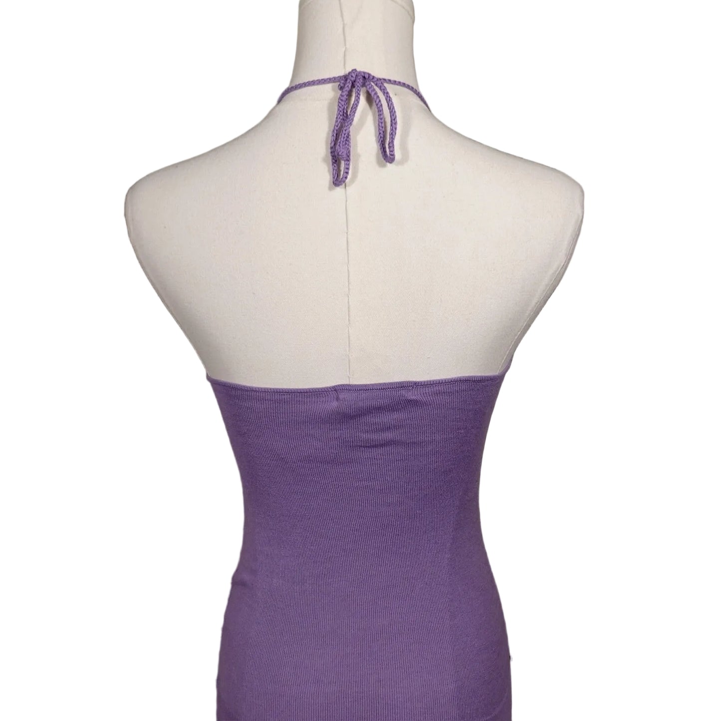 Lavender Lace Knit Halter Top-S