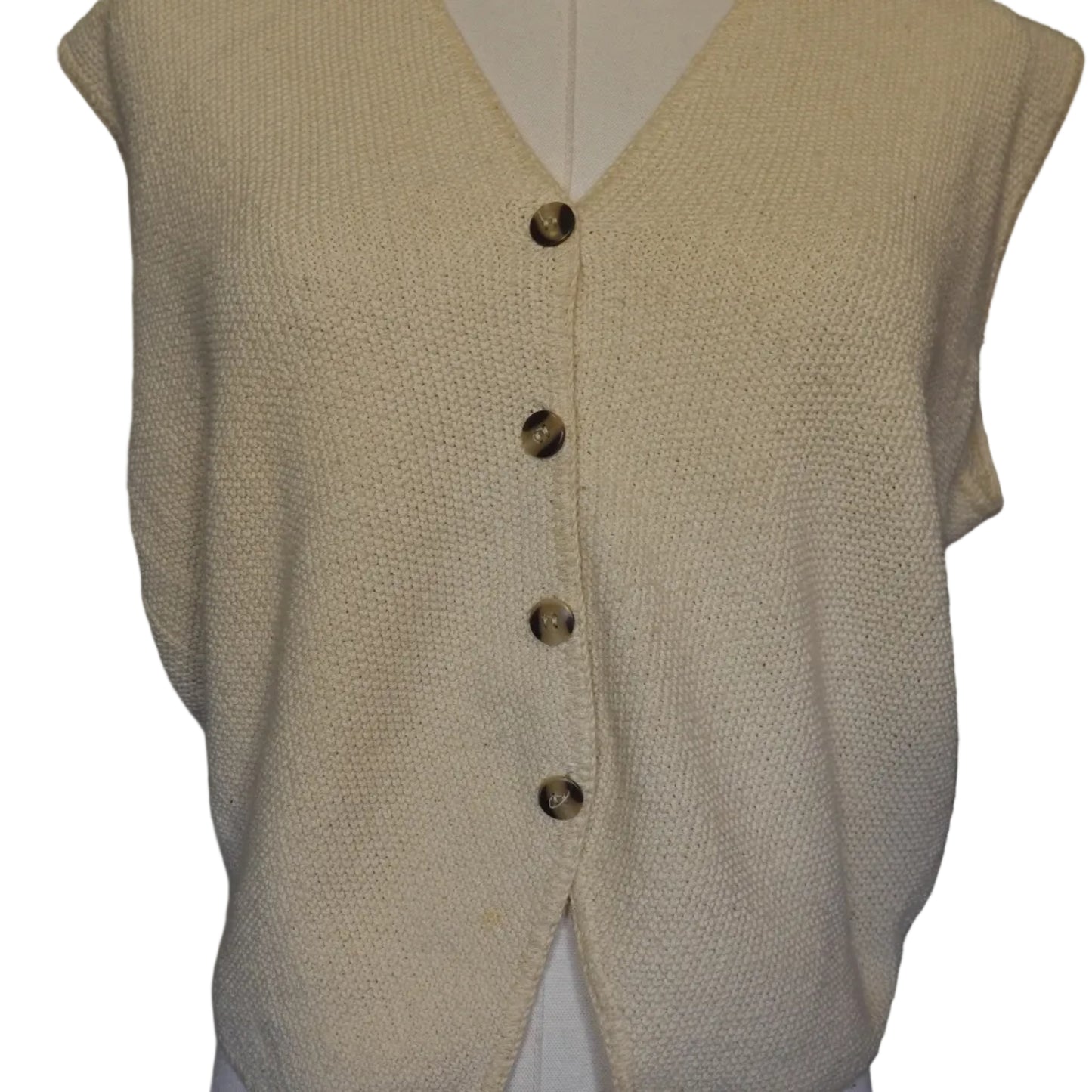 David Brett Cream Knit Vest