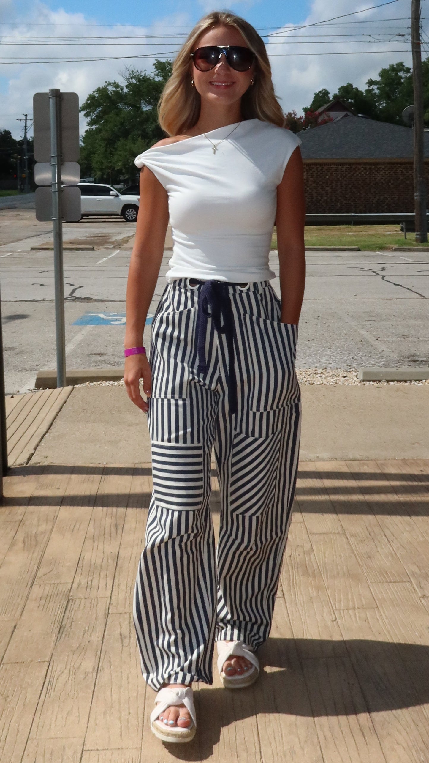 Railroad Striped Utility Pants