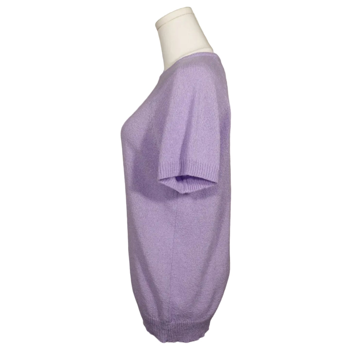 Carolyn Taylor Lavender Knit Short Sleeve Sweater (S)