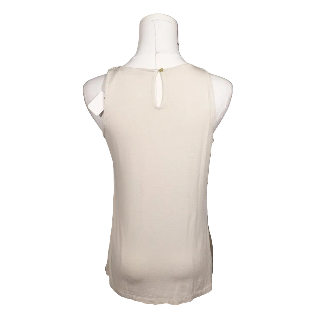 Pearl Satin Jeweled Cami-S