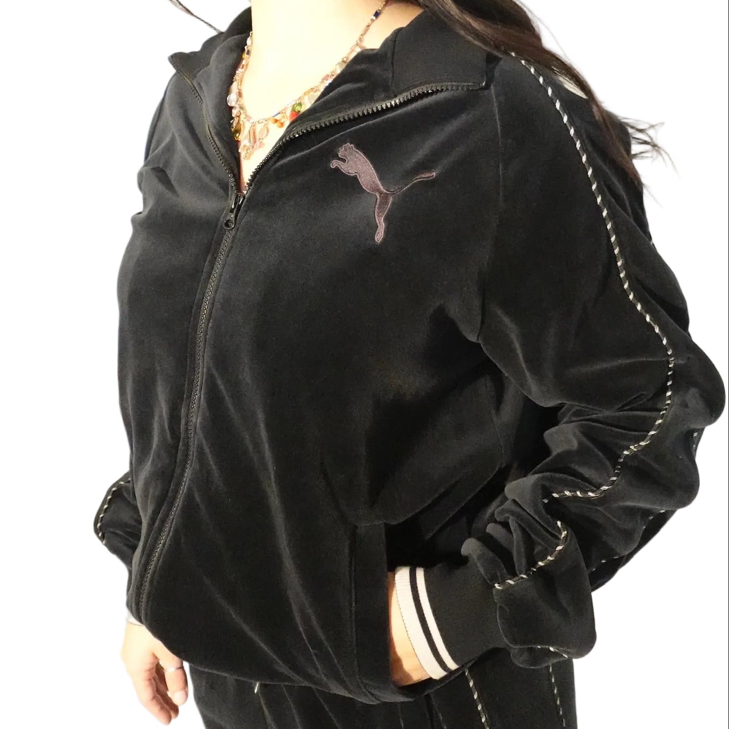 Rare Japan-Exclusive Puma XO Black Velour Tracksuit-XL