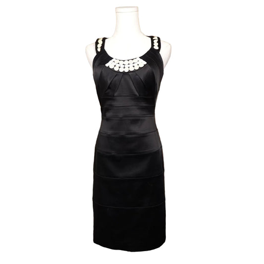 JAX Black Satin Embellished Cocktail Dress (2)