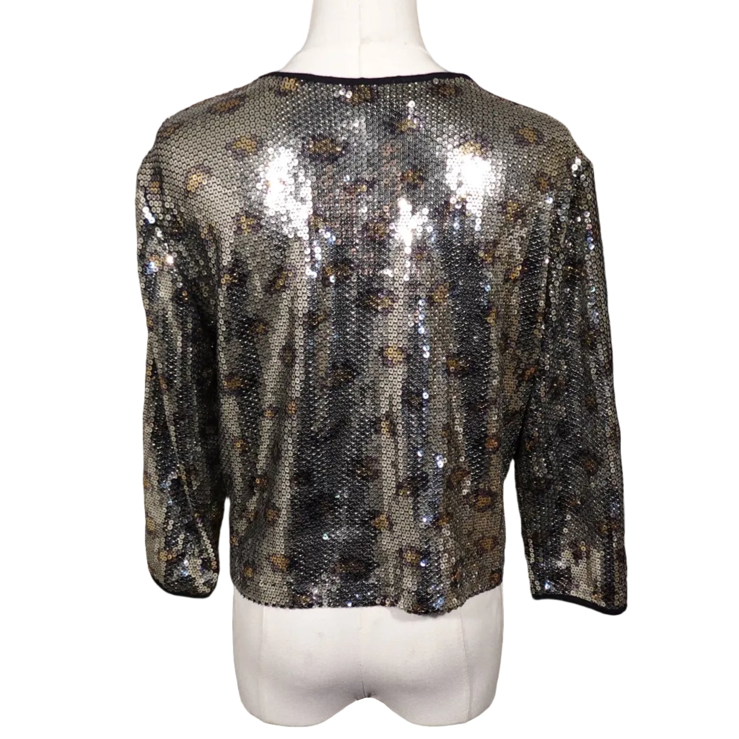 Silver Sequin Leopard Jacket (M)