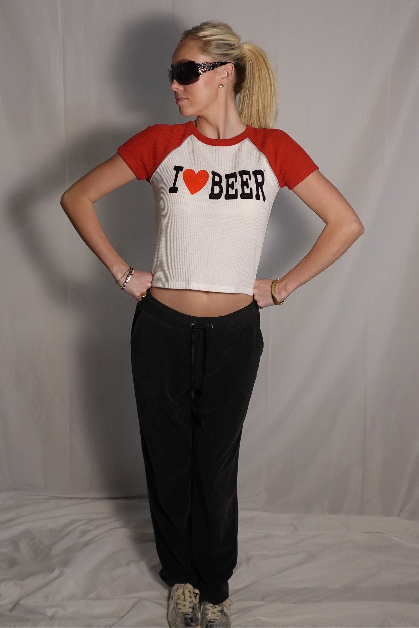 I ❤️ BEER Red&White Vintage Tee
