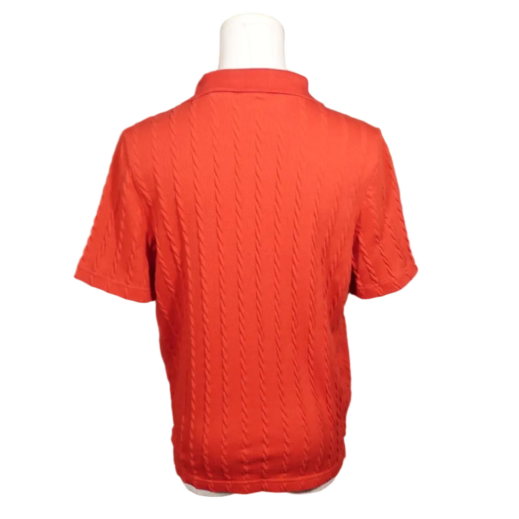 Cherry Red Blair Knit Polo Top-S
