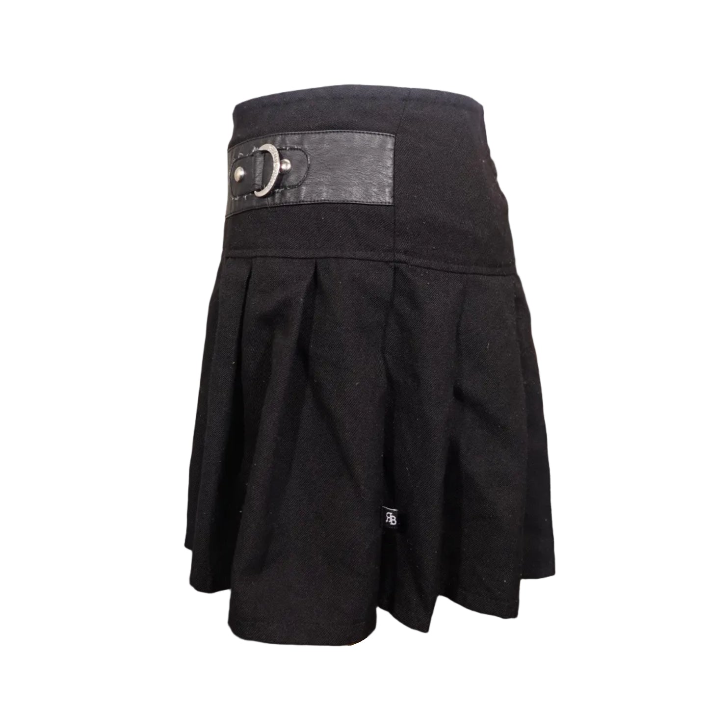 Royal Bones Black Pleated Mini Skirt – S