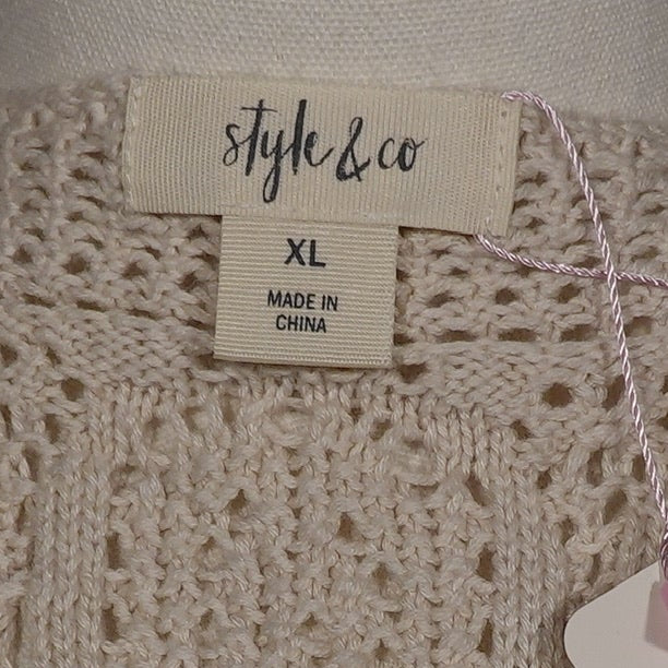 Cream Crochet Top (XL)