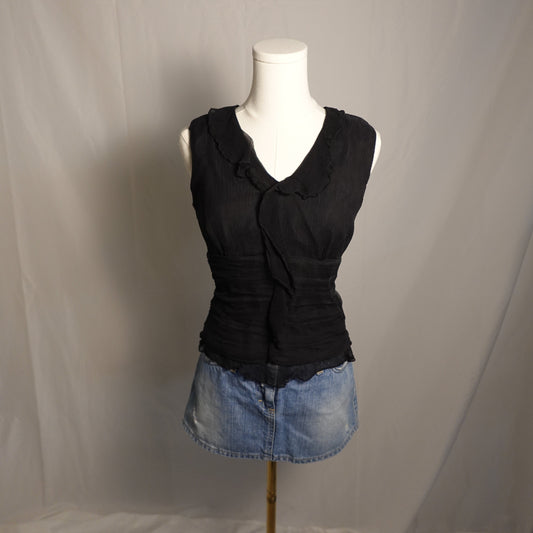 Black Ruffled Cami