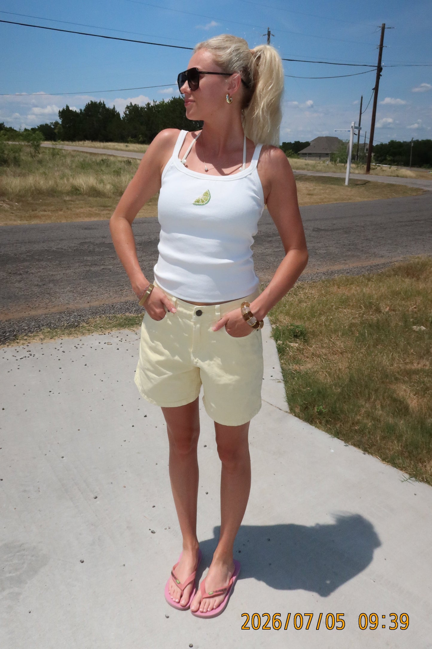 Salty Lime Ribbed Tank Top
