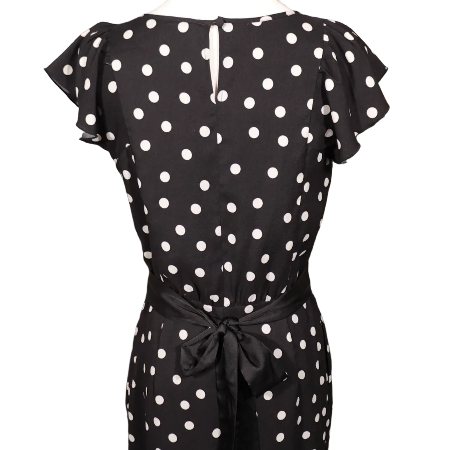 Express Black and White Polka Dot Dress-2
