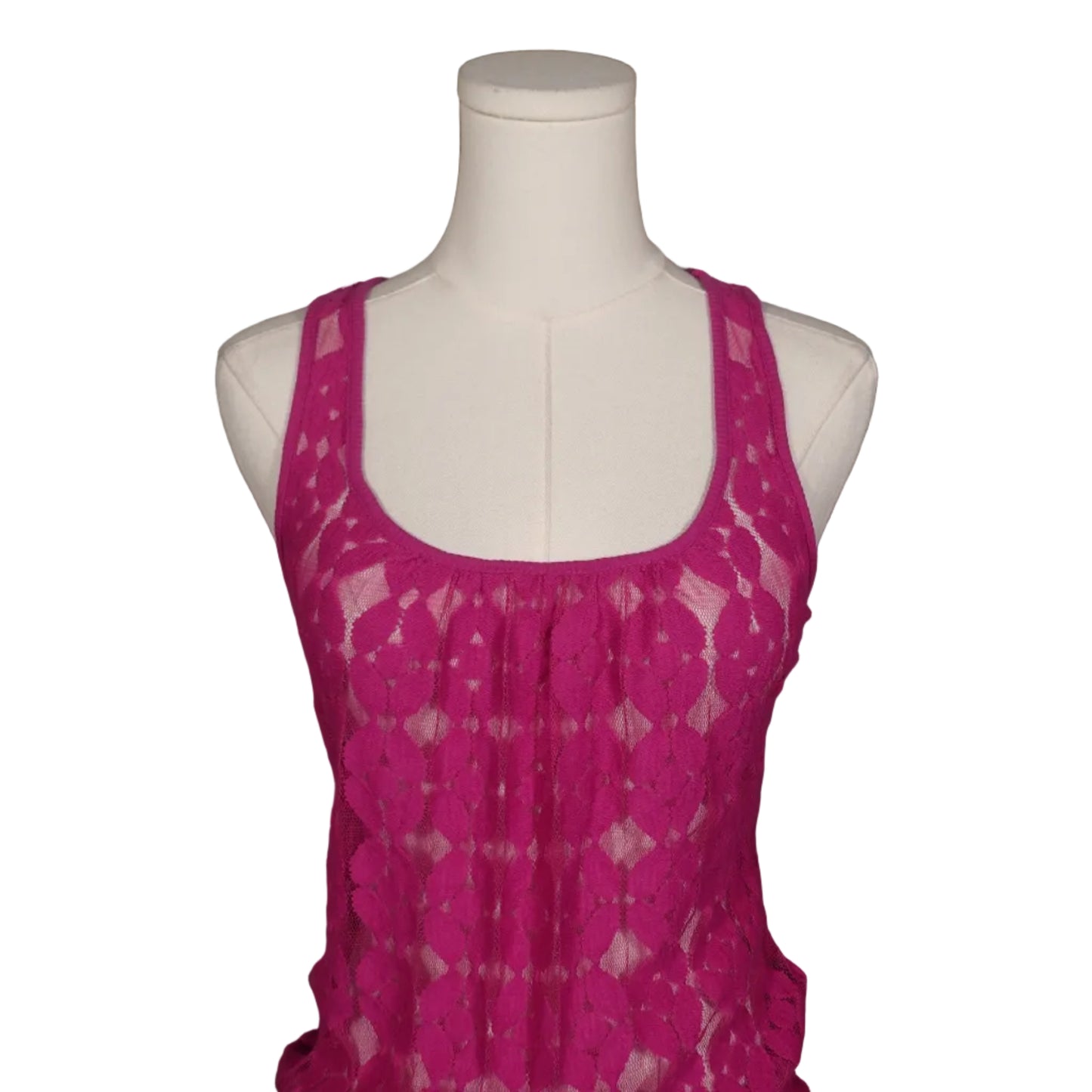 Pink Sugar Lace Tank-S