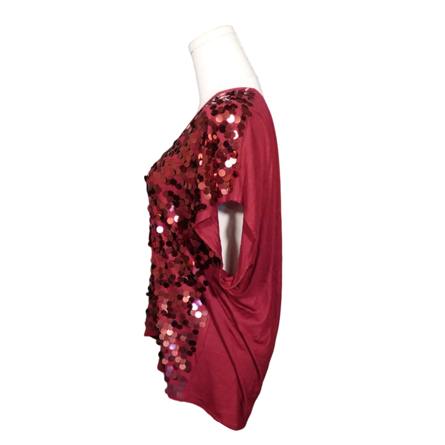 Ruby Sequin Statement Top (L)