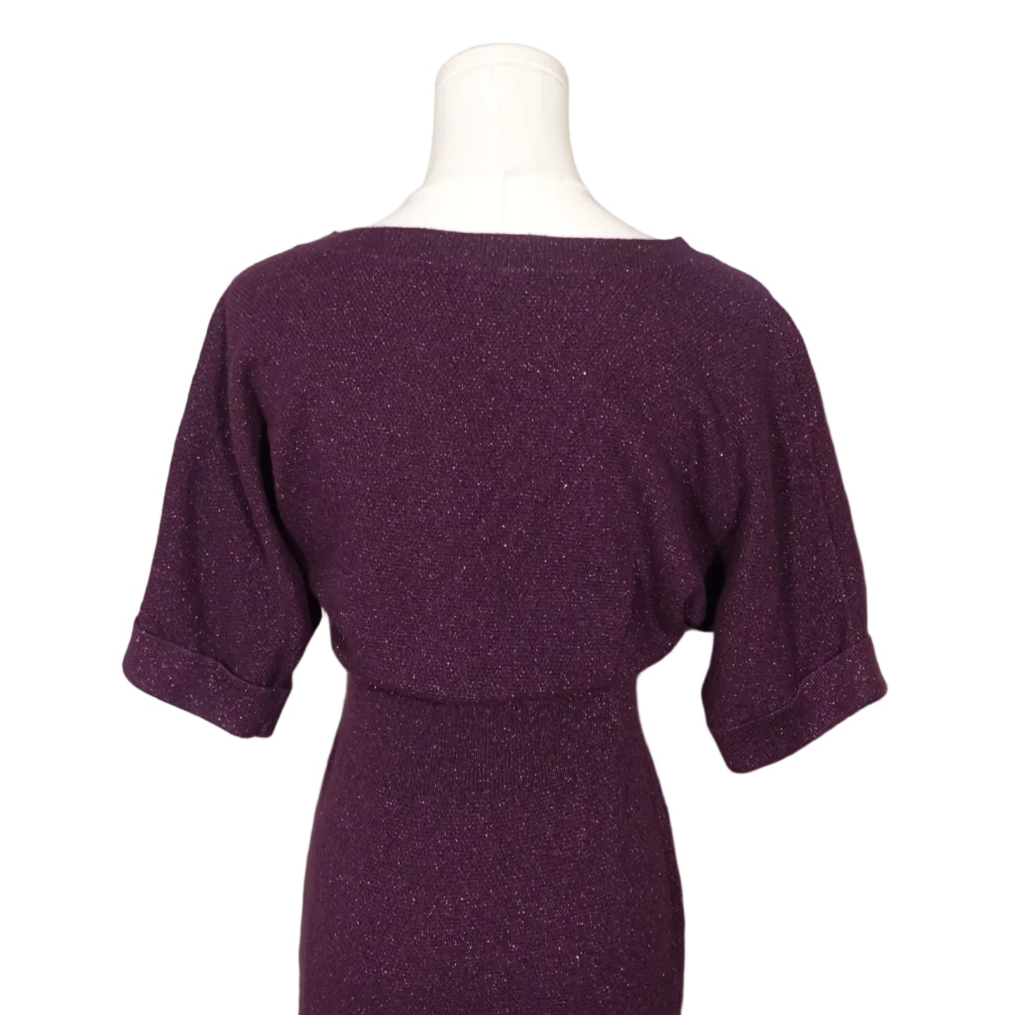 The Midnight Sparkle Mini Sweater Dress-XS