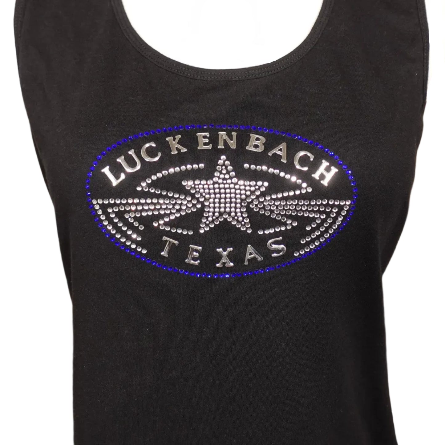 Luckenbach Texas Rhinestone Tank Top-M