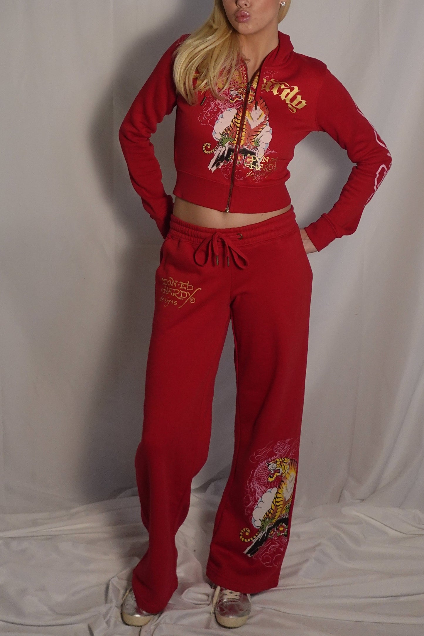 Ed Hardy Red Tiger Tracksuit Set