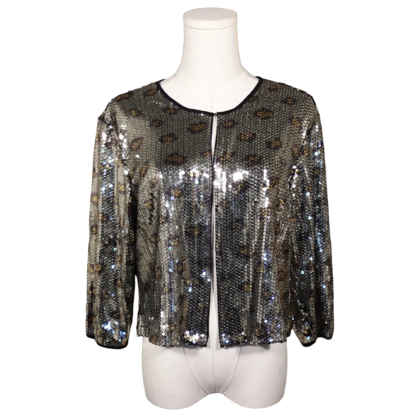 Silver Sequin Leopard Jacket (M)