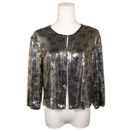 Silver Sequin Leopard Jacket (M)