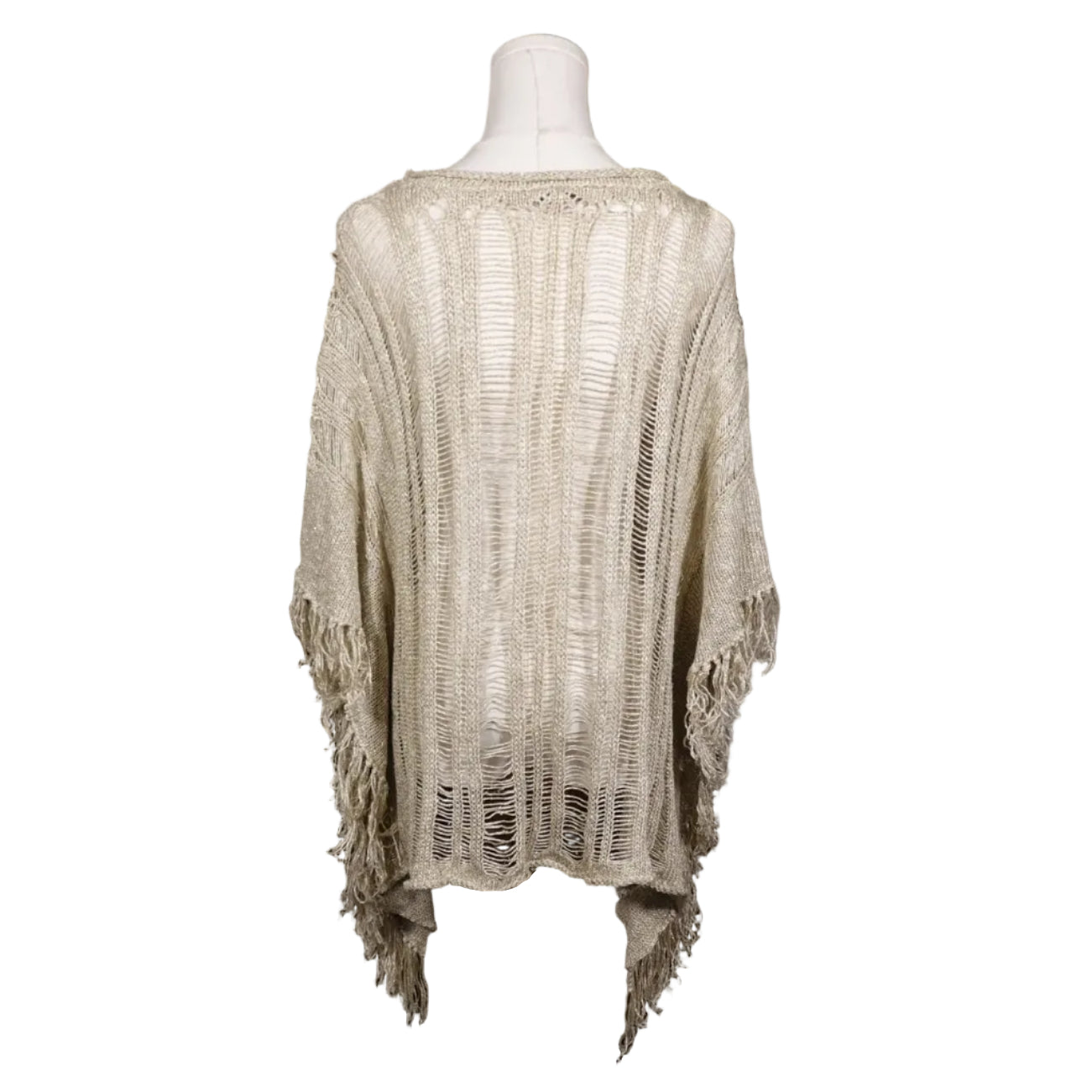 Calypso St. Barth Metallic Knit Poncho-O/S