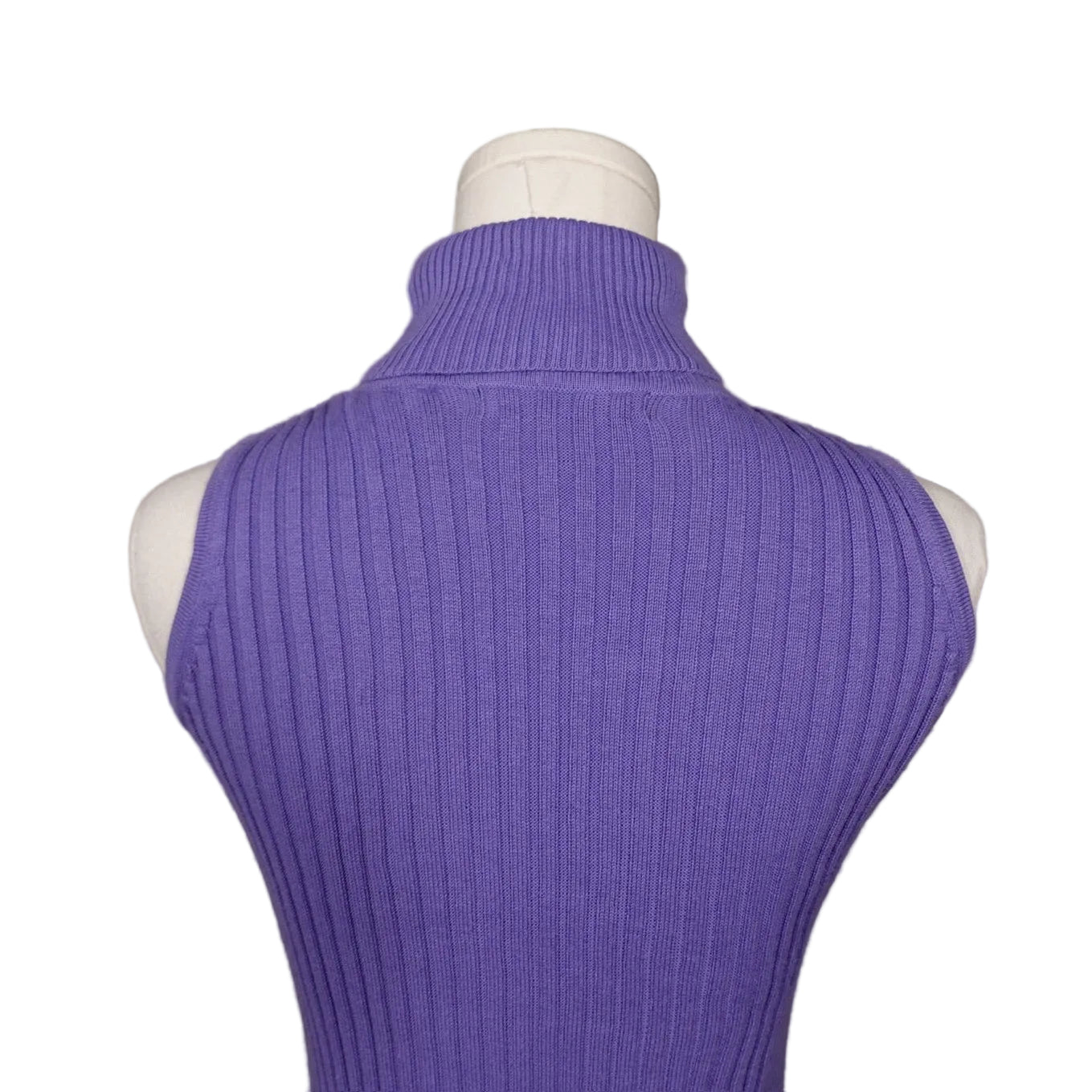 Express Lavender Ribbed Turtleneck Knit Tank (XS)
