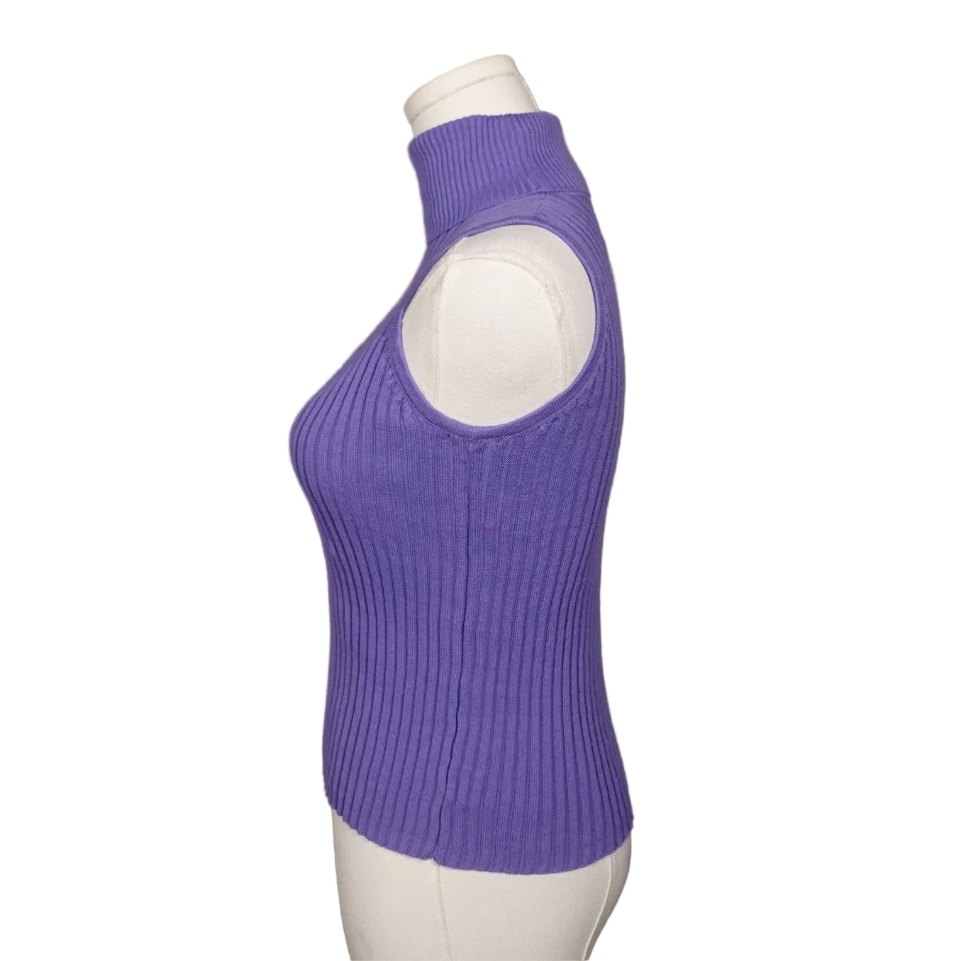 Express Lavender Ribbed Turtleneck Knit Tank (XS)
