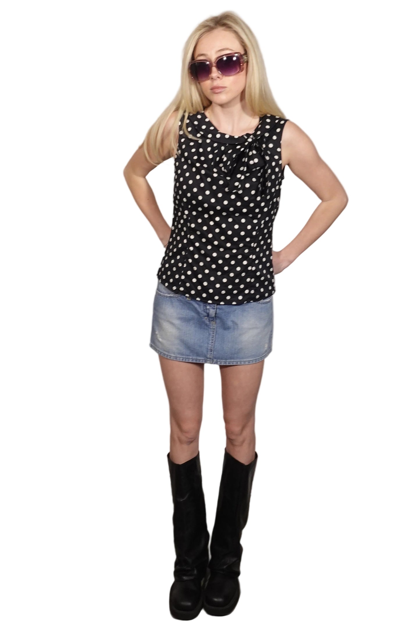 PRICH Retro Polka Dot Blouse