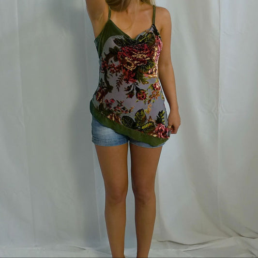 Velvet Beaded Top