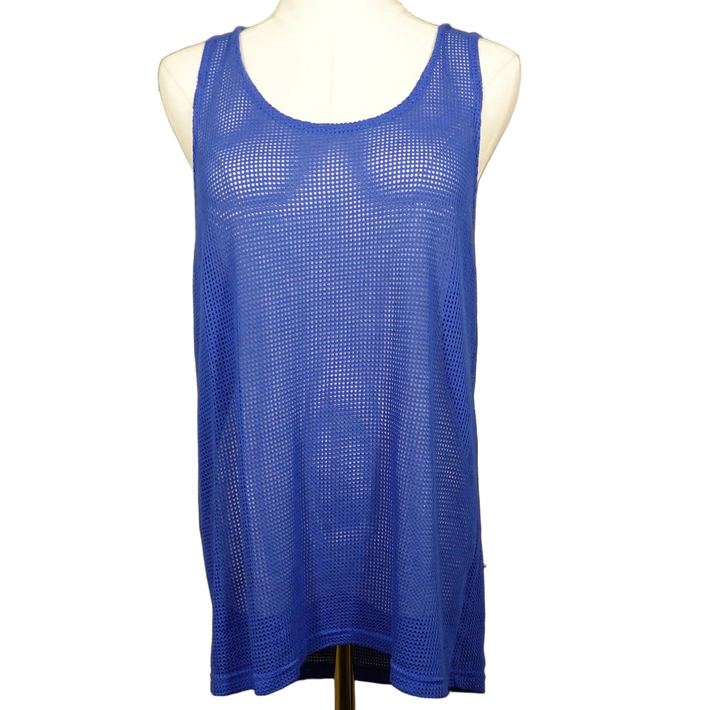 Electric Blue Mesh Layering Tank-M