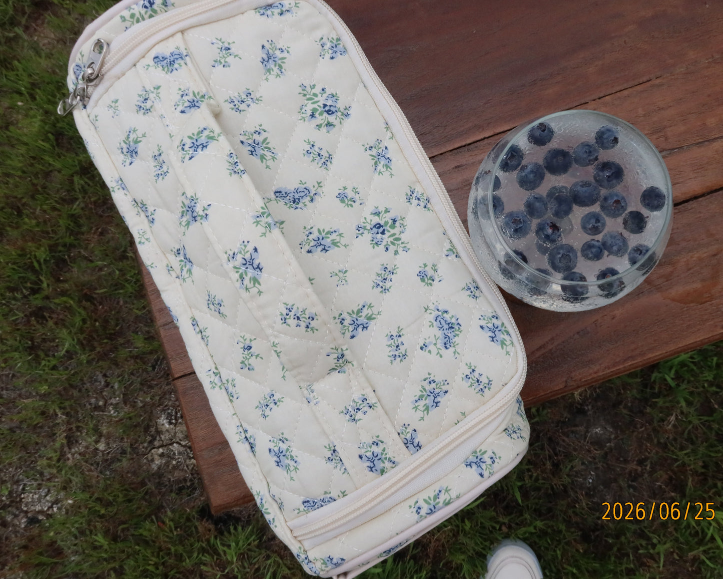Bluebell Quilted Cosmetic Bag