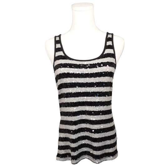 Sequin Stripe Tank Top-M