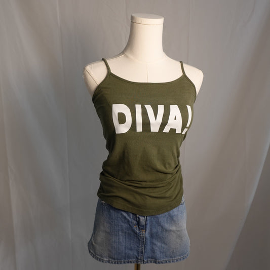 Army Green DIVA! Tank Top