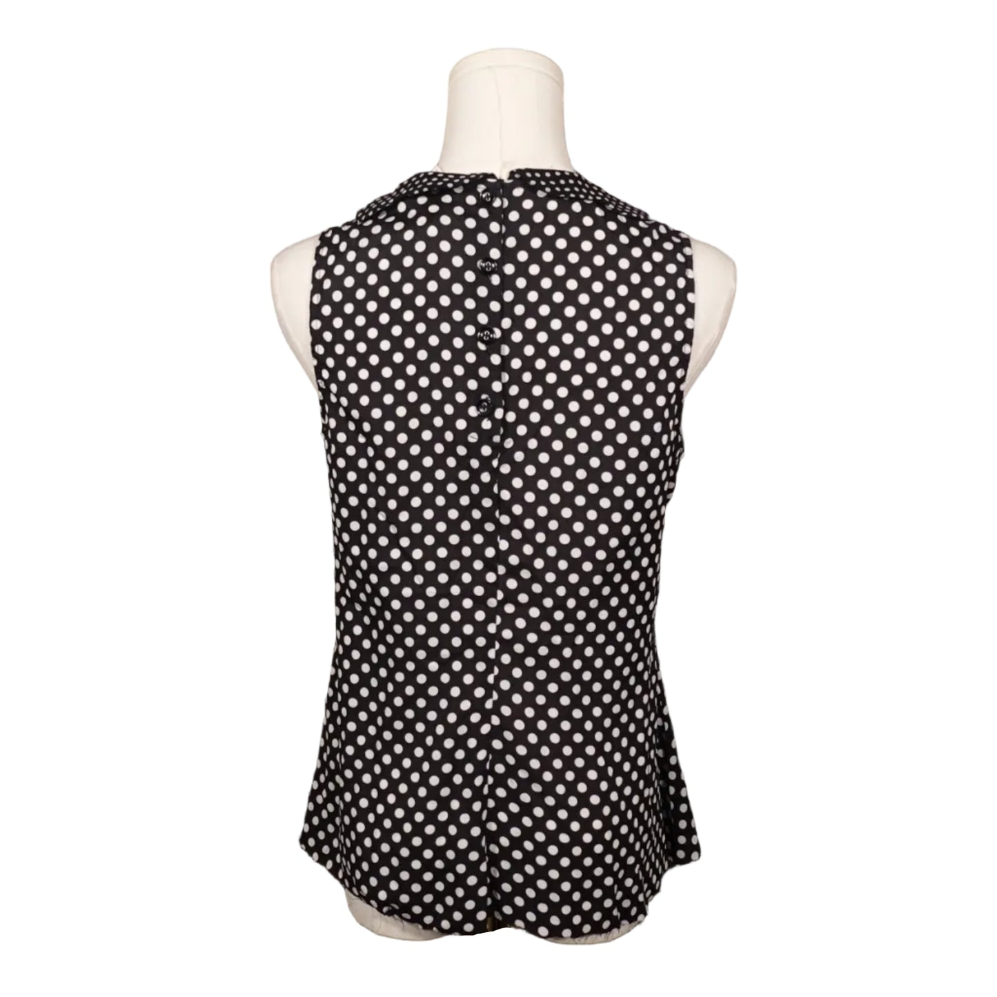 Classic Polka Dot Collar Blouse (S)