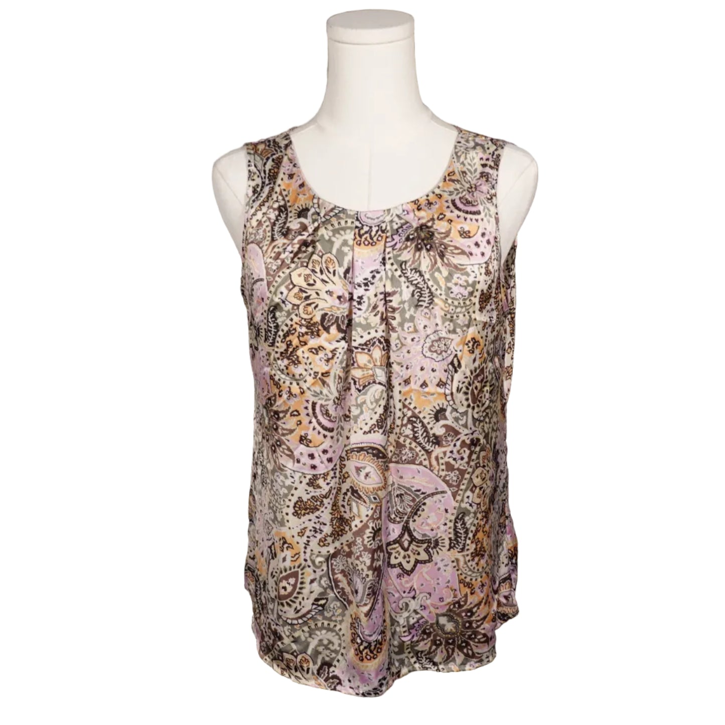 Notations Sleeveless Paisley Blouse (S)