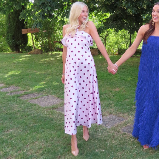 Tuscan Polka Dot Midi Dress