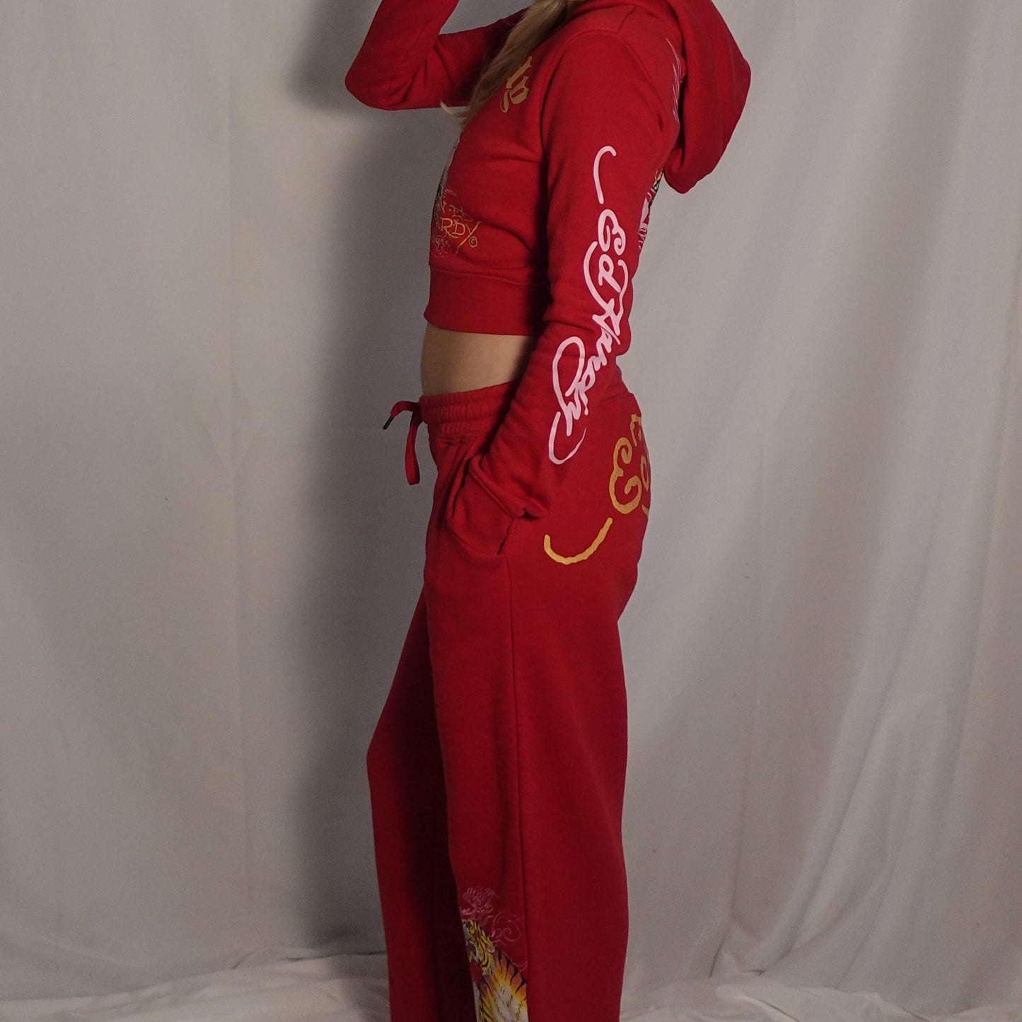 Ed Hardy Red Tiger Tracksuit Set