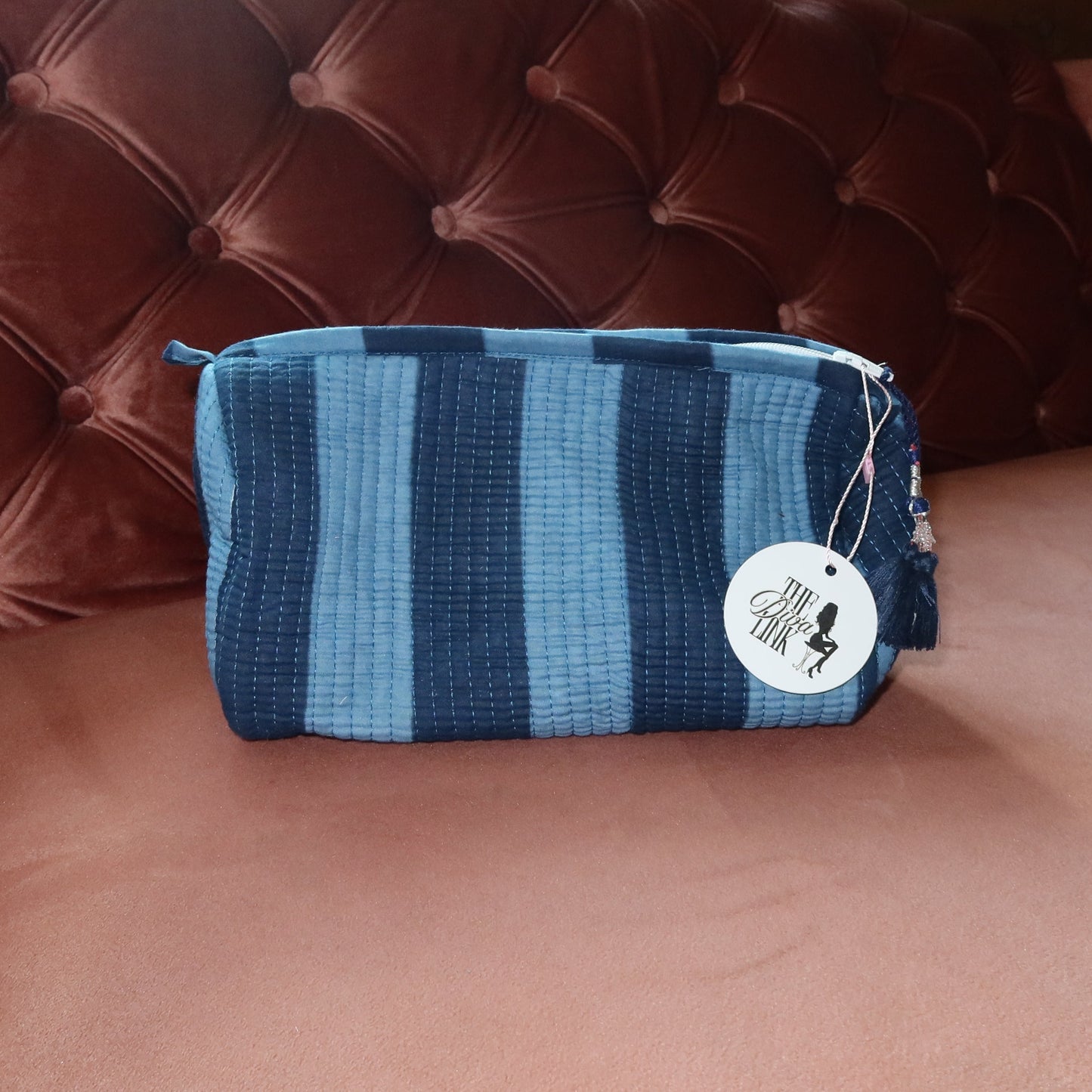 Bohdi Striped Cosmetic Bag