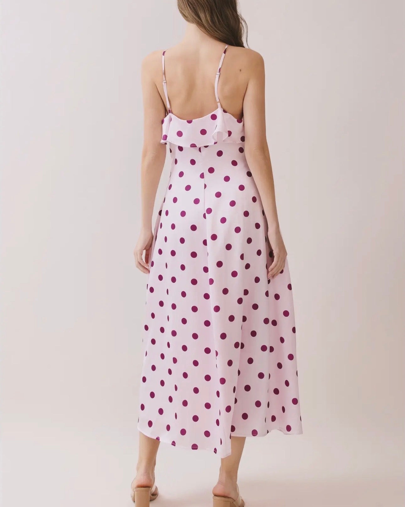 Tuscan Polka Dot Midi Dress