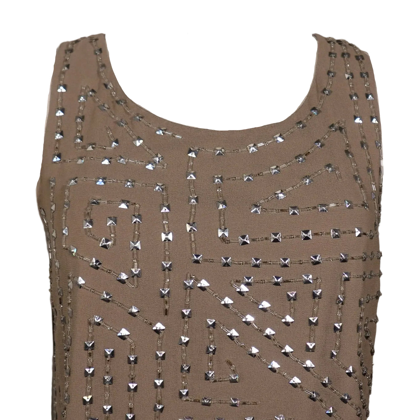 Studded Taupe Tank Top-S