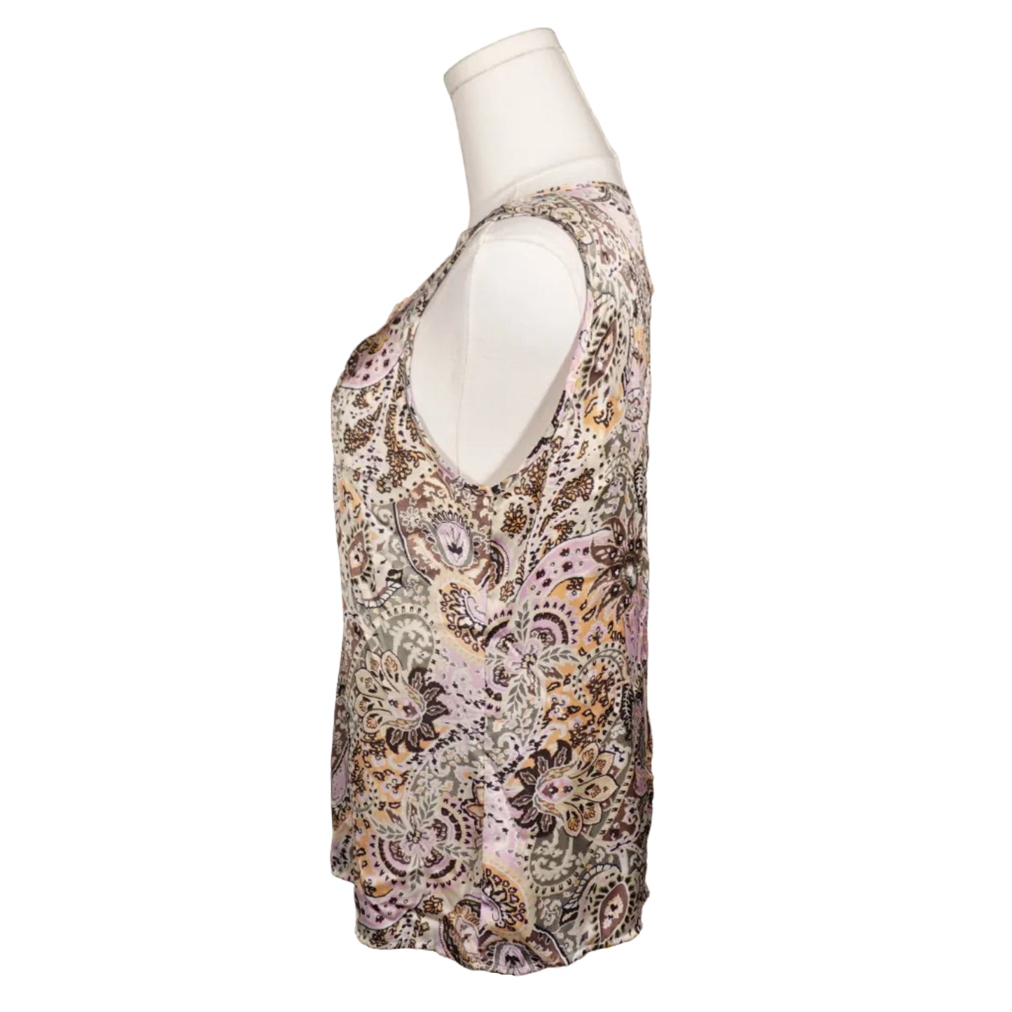 Notations Sleeveless Paisley Blouse (S)
