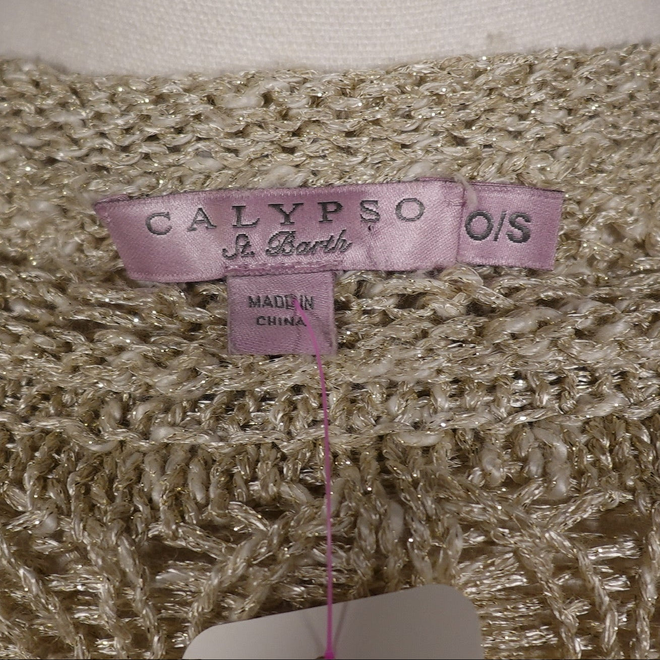 Calypso St. Barth Metallic Knit Poncho-O/S