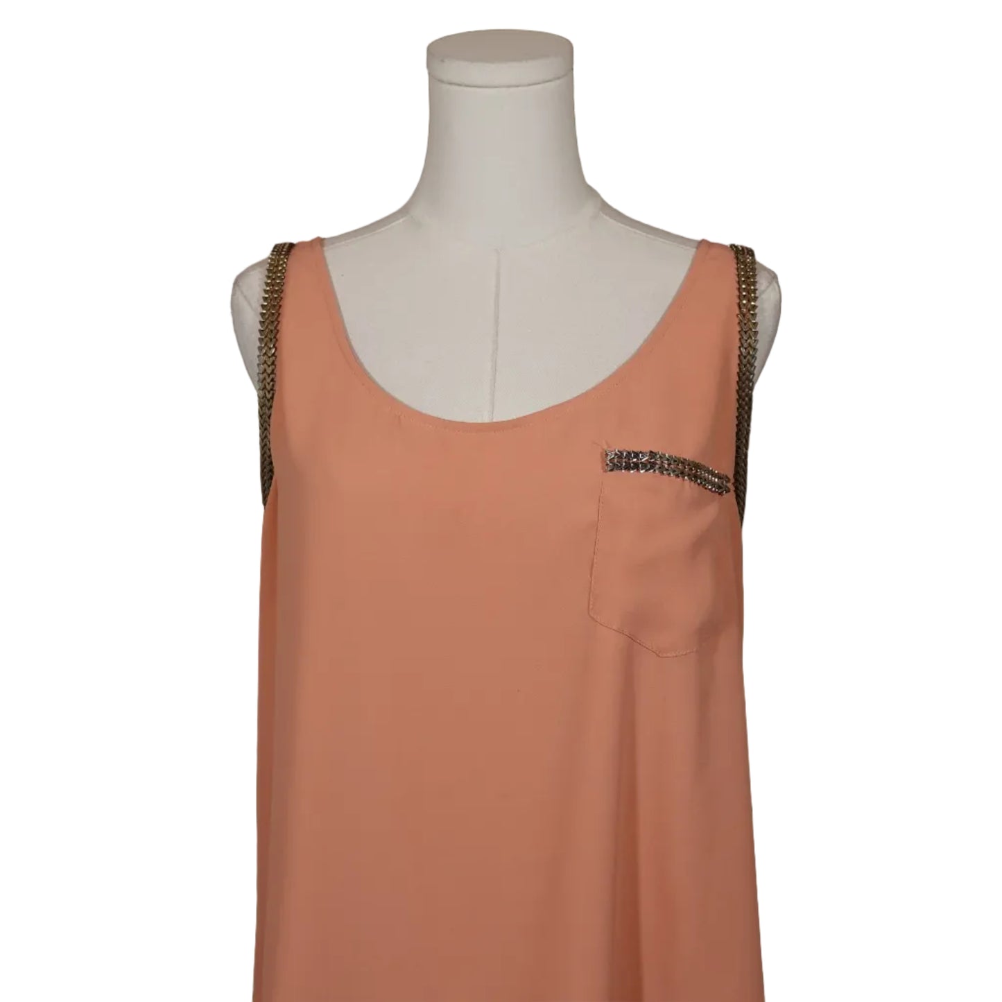 Peach Chainlink Tank-S