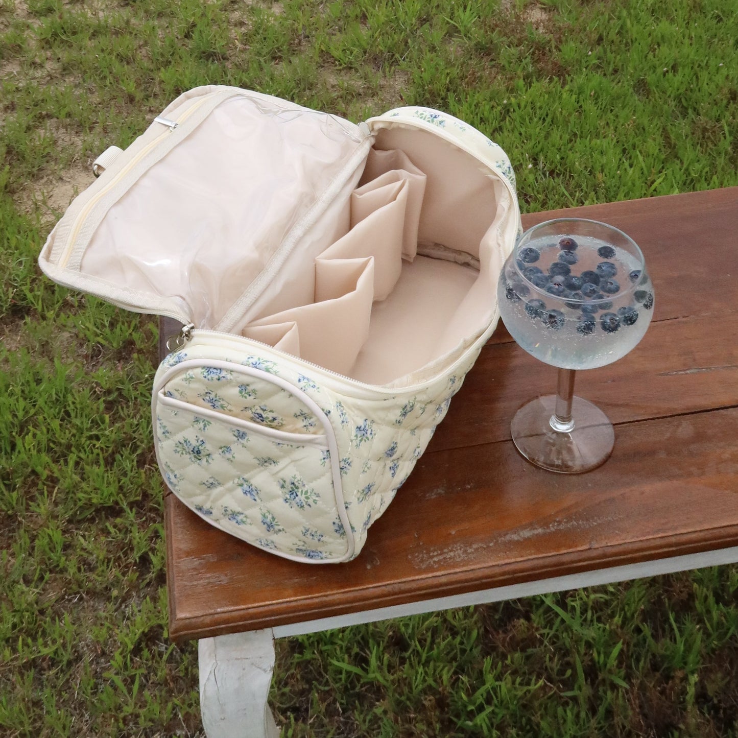 Bluebell Quilted Cosmetic Bag